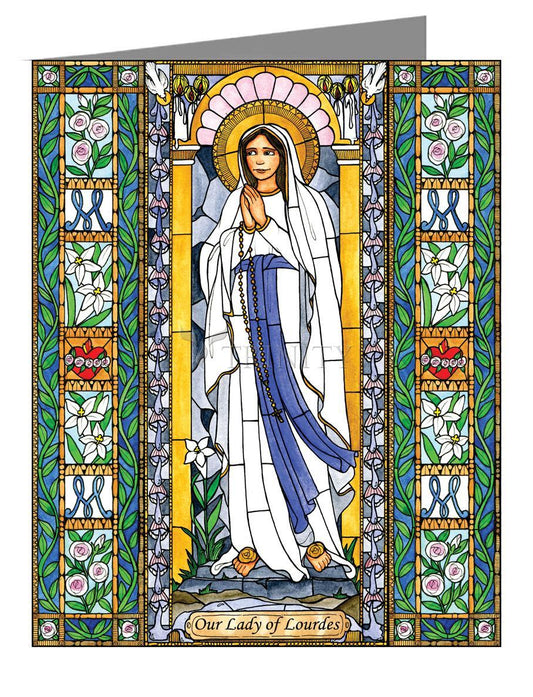 Our Lady of Lourdes - Note Card Custom Text