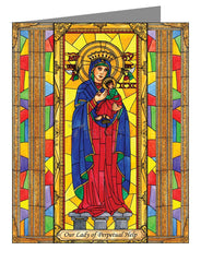 Custom Text Note Card - Our Lady of Perpetual Help by B. Nippert