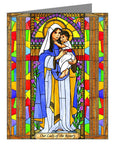 Custom Text Note Card - Our Lady of the Rosary by B. Nippert
