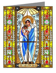 Custom Text Note Card - Our Lady of the Snows by B. Nippert