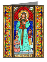 Custom Text Note Card - Our Lady of Walsingham by B. Nippert