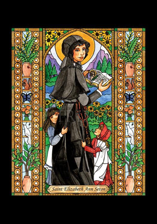 St. Elizabeth Ann Seton - Holy Card by Brenda Nippert - Trinity Stores