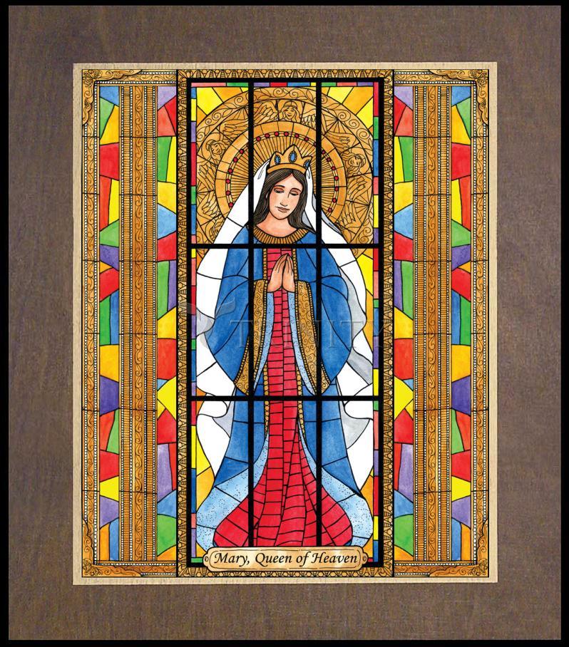 Mary, Queen of Heaven - Wood Plaque Premium