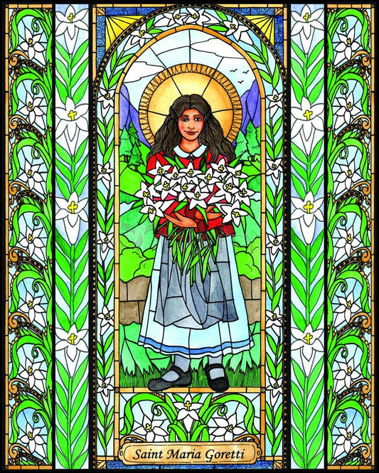 St. Maria Goretti - Wood Plaque