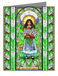 Custom Text Note Card - St. Maria Goretti by B. Nippert