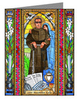 Custom Text Note Card - St. Maximilian Kolbe by B. Nippert