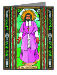 Custom Text Note Card - St. Oliver Plunkett by B. Nippert