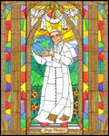 Wood Plaque - Pope Francis by B. Nippert
