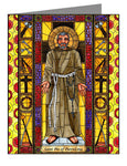 Custom Text Note Card - St. Padre Pio by B. Nippert