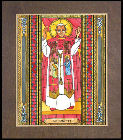 St. Pope Paul VI - Wood Plaque Premium