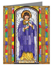 Custom Text Note Card - St. Raphael Archangel by B. Nippert