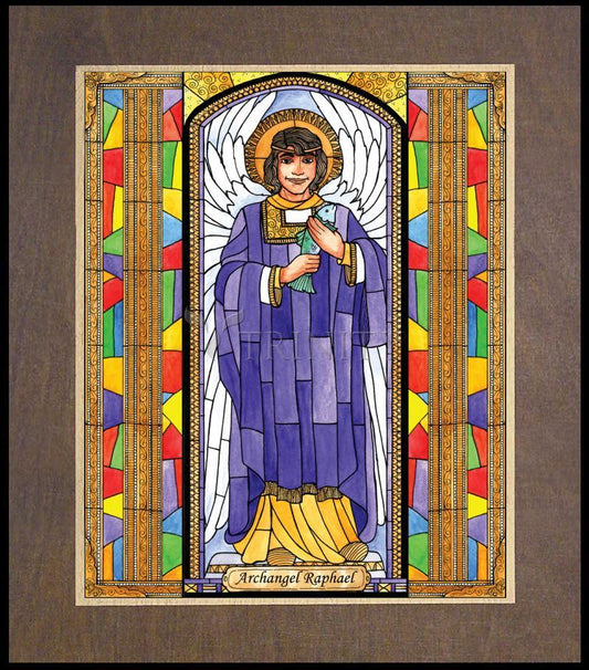 St. Raphael Archangel - Wood Plaque Premium
