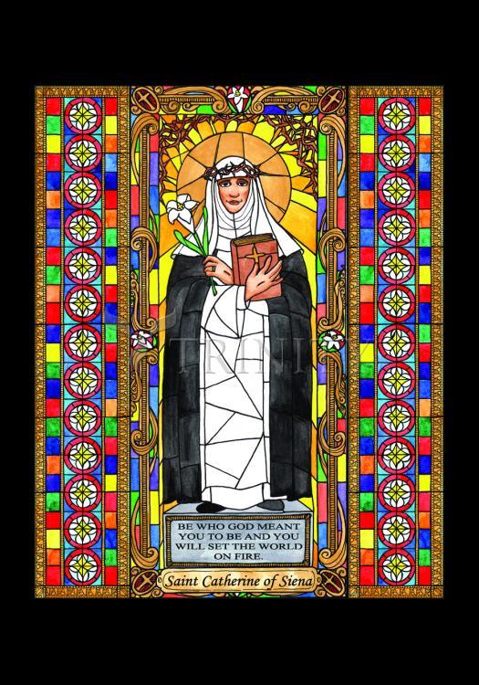 St. Catherine of Siena - Holy Card