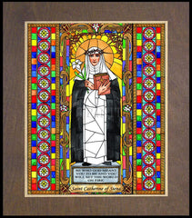 Wood Plaque Premium - St. Catherine of Siena by B. Nippert