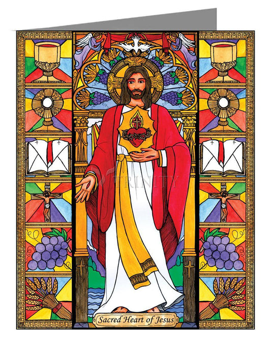 Sacred Heart of Jesus - Note Card Custom Text