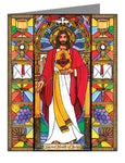Custom Text Note Card - Sacred Heart of Jesus by B. Nippert