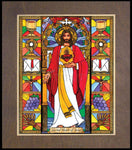 Wood Plaque Premium - Sacred Heart of Jesus by B. Nippert