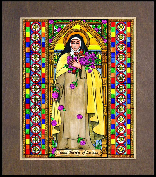 St. Thérèse of Lisieux - Wood Plaque Premium