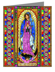 Custom Text Note Card - Our Lady of Guadalupe by B. Nippert