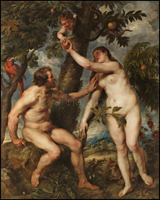 Adam and Eve - Wood Plaque