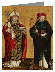 Custom Text Note Card - Sts. Adalbert and Procopius by Museum Art