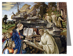 Custom Text Note Card - Apparition of Blessed Virgin to St. Bernard of Clairvaux by Museum Art