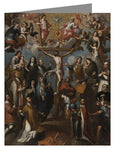 Note Card - Allegory of Crucifixion with Jesuit Saints by Museum Art