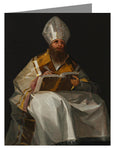 Custom Text Note Card - St. Ambrose by Museum Art