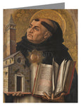 Custom Text Note Card - St. Thomas Aquinas by Museum Art