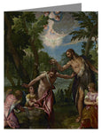 Custom Text Note Card - Baptism of Christ by Museum Art