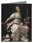 Custom Text Note Card - St. Catherine of Alexandria by Museum Art