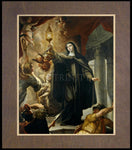 Wood Plaque Premium - St. Clare of Assisi Driving Away Infidels with Eucharist by Museum Art