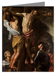 Custom Text Note Card - Crucifixion of St. Andrew by Museum Art