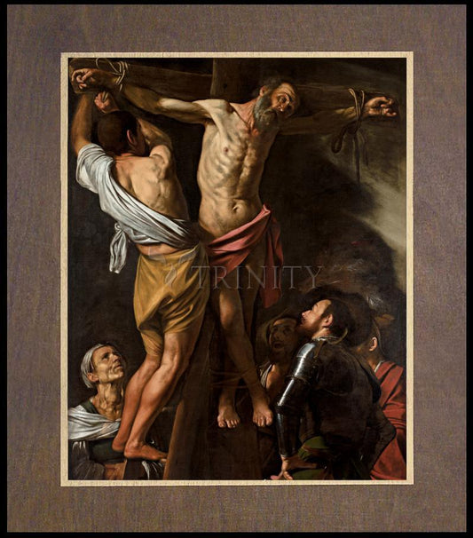 Crucifixion of St. Andrew - Wood Plaque Premium