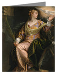 Custom Text Note Card - St. Catherine of Alexandria in Prison by Museum Art