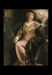 Holy Card - St. Catherine of Alexandria in Prison by Museum Art