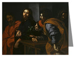 Custom Text Note Card - Calling of St. Matthew by Museum Art