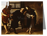 Custom Text Note Card - Christ and Two Followers on Road to Emmaus by Museum Art