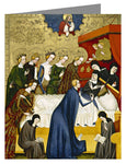 Custom Text Note Card - Death of St. Clare of Assisi by Museum Art