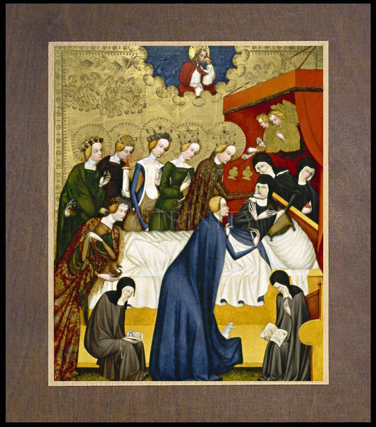Death of St. Clare of Assisi - Wood Plaque Premium