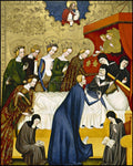 Wood Plaque - Death of St. Clare of Assisi by Museum Art
