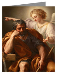 Custom Text Note Card - Dream of St. Joseph by Museum Art