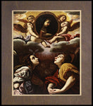 Wood Plaque Premium - Flying and Adoring Angels by Museum Art