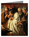 Custom Text Note Card - Four Evangelists by Museum Art