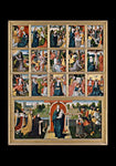 Holy Card - Fifteen Mysteries and Mary of the Rosary by Museum Art