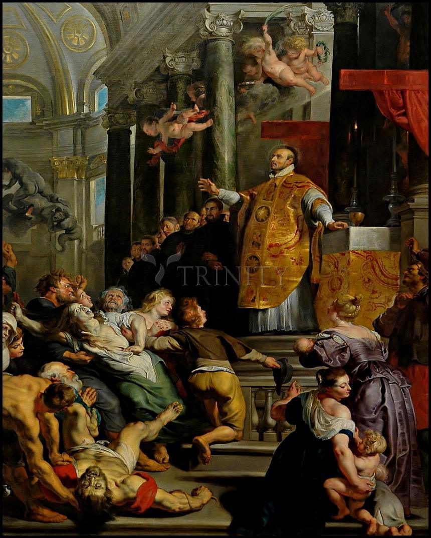Glory of St. Ignatius of Loyola - Wood Plaque
