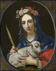 Wood Plaque - St. Agnes by Museum Art