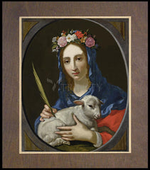 Wood Plaque Premium - St. Agnes by Museum Art