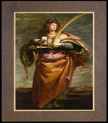 Wood Plaque Premium - St. Agnes by Museum Art