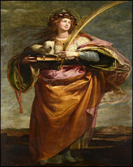 Wood Plaque - St. Agnes by Museum Art